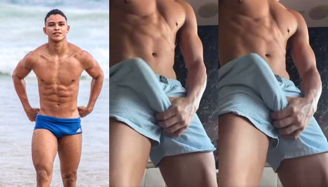 JustTheGays thumbnail for Bernardo Salles teases you with his hard cock – a clip - amateur gay porn from OnlyFans, MyVidster, GayForFans and more! - Big Cock, Muscle, Solo