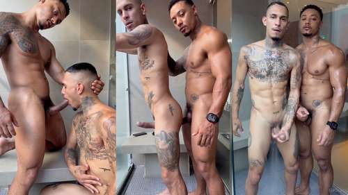 JustTheGays thumbnail for Khaos Leon and BruBlack fuck - amateur gay porn from OnlyFans, MyVidster, GayForFans and more! - Anal, Bareback, Interracial, Muscle