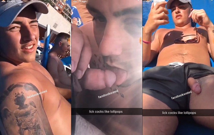 JustTheGays thumbnail for “Straight” guys fool around on vacation and show off their cocks - amateur gay porn from OnlyFans, MyVidster, GayForFans and more! - Young & Twink
