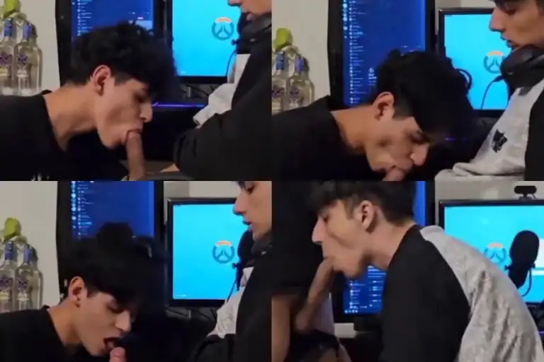 JustTheGays thumbnail for Twink sucks his friend while he games - amateur gay porn from OnlyFans, MyVidster, GayForFans and more! - 