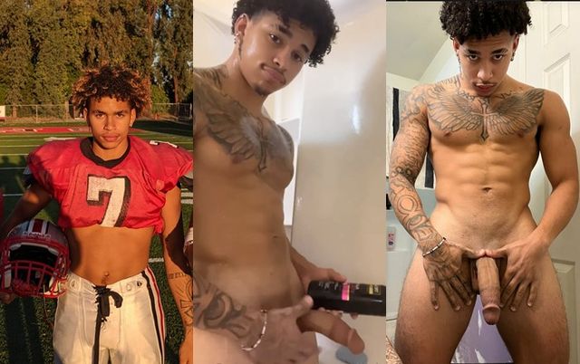 JustTheGays thumbnail for Young University football player Valentino jerks off above you – tattedlightskin - amateur gay porn from OnlyFans, MyVidster, GayForFans and more! -