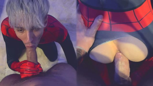 JustTheGays thumbnail for Italian twink Gabriel Dior gets fucked in his spiderman suit - amateur gay porn from OnlyFans, MyVidster, GayForFans and more! -