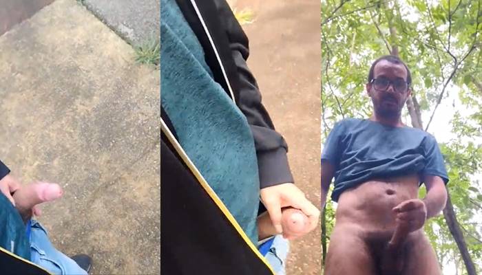 JustTheGays thumbnail for Professor shows off his cock in public - amateur gay porn from OnlyFans, MyVidster, GayForFans and more! - 