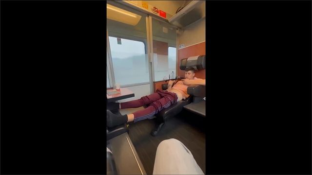JustTheGays thumbnail for Twink jerks off on the train ride home - amateur gay porn from OnlyFans, MyVidster, GayForFans and more! - Jerk Off, Solo, Young & Twink