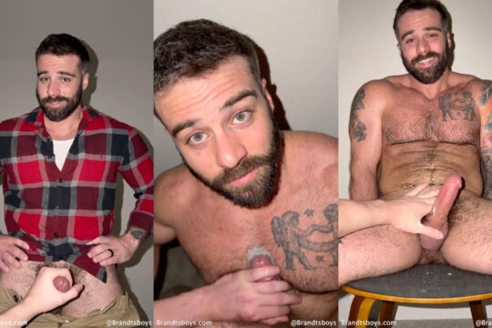 JustTheGays thumbnail for Jordan receives a handjob and gets a load over his hairy chest - JordanxBrandt - amateur gay porn from OnlyFans, MyVidster, GayForFans and more! - 