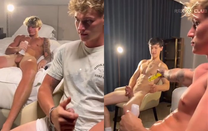 JustTheGays thumbnail for Rax Club – twinks jerk around the bedroom - amateur gay porn from OnlyFans, MyVidster, GayForFans and more! - 