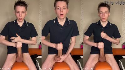 JustTheGays thumbnail for Skinny twink lad jerks his massive cock and plays with his enormous balls - amateur gay porn from OnlyFans, MyVidster, GayForFans and more! - Big Cock, Jerk Off, Shorts, Solo, Young & Twink