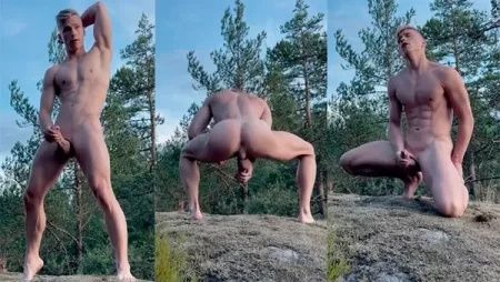 JustTheGays thumbnail for Bastian Gate jerks off naked in a field - amateur gay porn from OnlyFans, MyVidster, GayForFans and more! - 