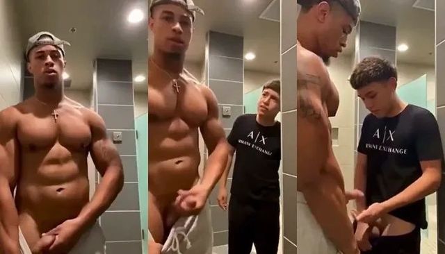 JustTheGays thumbnail for Jerking together in the gym bathroom - amateur gay porn from OnlyFans, MyVidster, GayForFans and more! - Jerk Off, Muscle, Shorts, Young & Twink