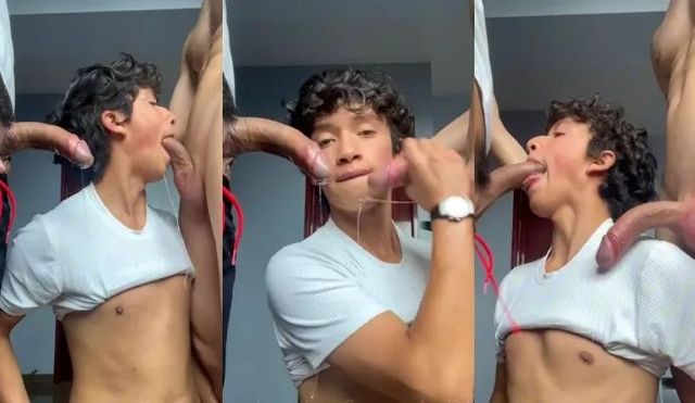 JustTheGays thumbnail for Jhonguevara69 takes two cocks - amateur gay porn from OnlyFans, MyVidster, GayForFans and more! -