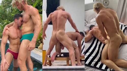 JustTheGays thumbnail for Matt Dubbe fucks Lior Idelson poolside - amateur gay porn from OnlyFans, MyVidster, GayForFans and more! -