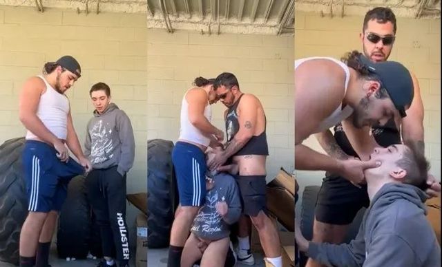 JustTheGays thumbnail for Sub twink sucks two cocks in the warehouse - amateur gay porn from OnlyFans, MyVidster, GayForFans and more! - Daddy, Group, Oral, Young & Twink