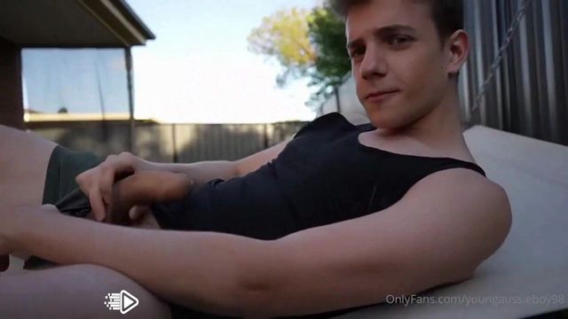 JustTheGays thumbnail for Connor Peters (YoungAussieboy98) jerks off on the porch - amateur gay porn from OnlyFans, MyVidster, GayForFans and more! -