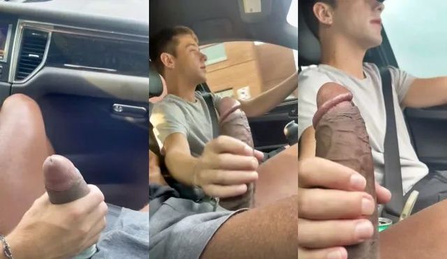 JustTheGays thumbnail for Joey Mills jerks a cock while driving - amateur gay porn from OnlyFans, MyVidster, GayForFans and more! - Jerk Off, Young & Twink