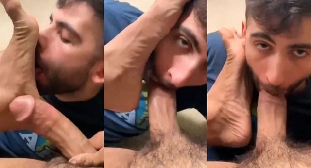 JustTheGays thumbnail for Sub worships my feet while he sucks on my cock - amateur gay porn from OnlyFans, MyVidster, GayForFans and more! - Feet, Oral