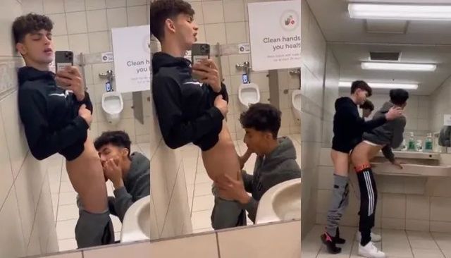 JustTheGays thumbnail for Twinks fuck in the public bathroom - amateur gay porn from OnlyFans, MyVidster, GayForFans and more! - Anal, Bareback, Young & Twink