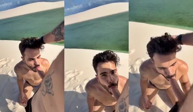 JustTheGays thumbnail for Two guys blow each other at a public beach spot - amateur gay porn from OnlyFans, MyVidster, GayForFans and more! - Oral, Outdoor