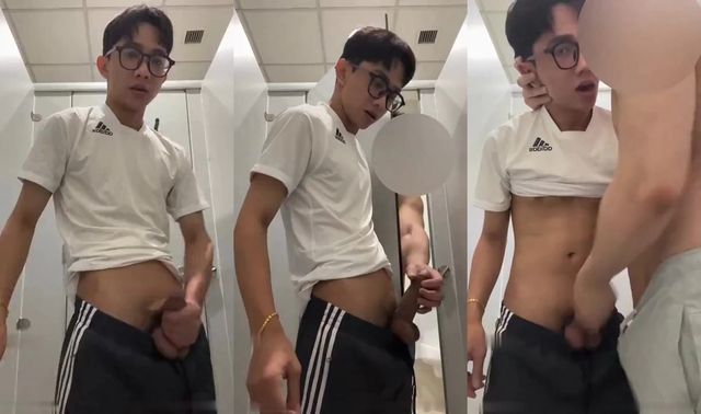 JustTheGays thumbnail for Asian twink gets jerked in a public bathroom stall – Ducal (7Ducal, imyour_seven, ducal_39) - amateur gay porn from OnlyFans, MyVidster, GayForFans and more! - Asian, Cruising, Jerk Off, Shorts, Young & Twink
