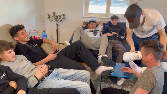 JustTheGays thumbnail for Group of twinks get their feet worshiped - amateur gay porn from OnlyFans, MyVidster, GayForFans and more! - Feet, Young & Twink