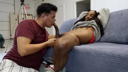 JustTheGays thumbnail for Beefcake Jalen's 9-inch cock - Big Cock, Interracial, Oral