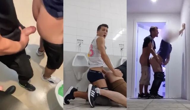 JustTheGays thumbnail for Compilation of fucking in public bathrooms - Anal, Bareback, Compilation, Cruising, Shorts