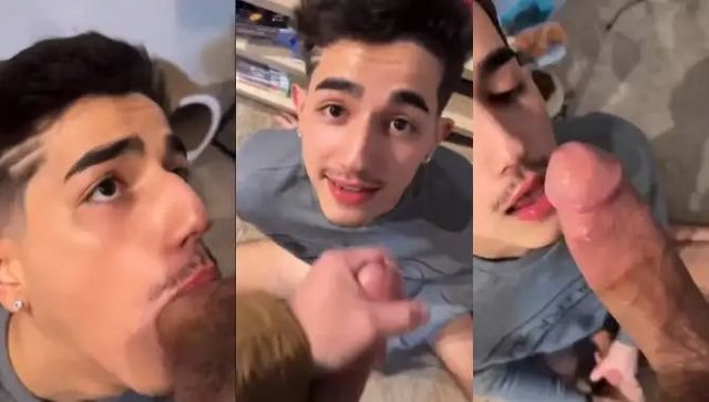 JustTheGays thumbnail for Cute twink sucks a cock and begs for his man’s load - Big Cock, Oral, Shorts, Young & Twink