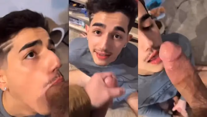 JustTheGays Quickies: Cute twink sucks a cock and begs for his man’s load