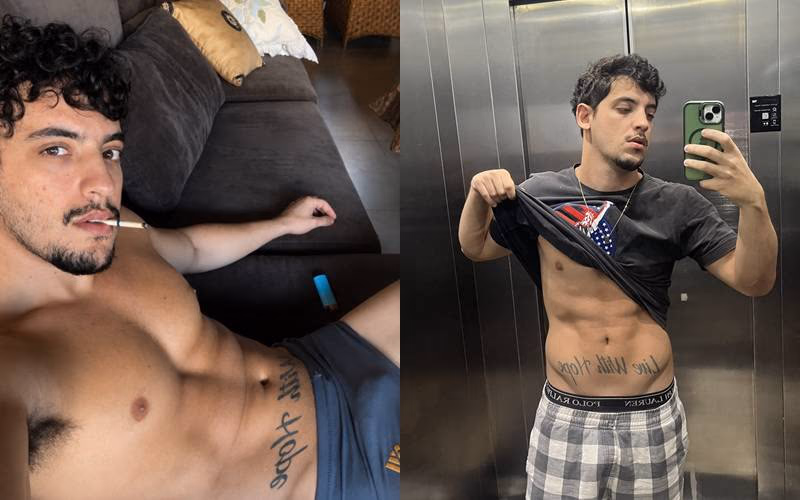 JustTheGays Quickies: Influencer Murillo Brant jerks off