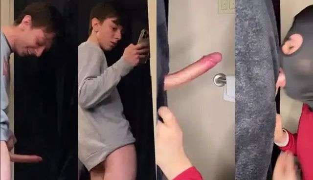 JustTheGays thumbnail for Twink gets his big cock sucked through the gloryhole – peachhybumm - Anal, Anonymous, Bareback, Big Cock, Oral, Young & Twink