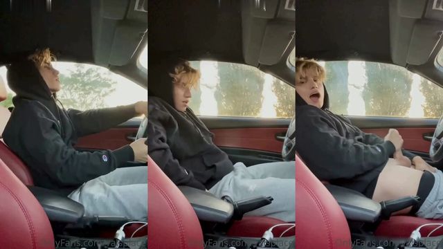 JustTheGays thumbnail for Valentin jerks off in the car – valsplace - Jerk Off, Shorts, Solo, Young & Twink