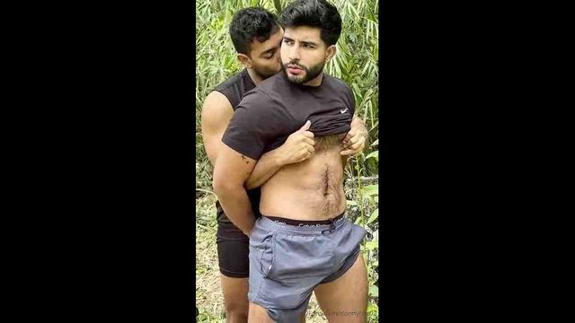 JustTheGays thumbnail for Donny Hot fucks Andres Milan in the woods - Anal, Bareback, Latin, Outdoor, Rimming