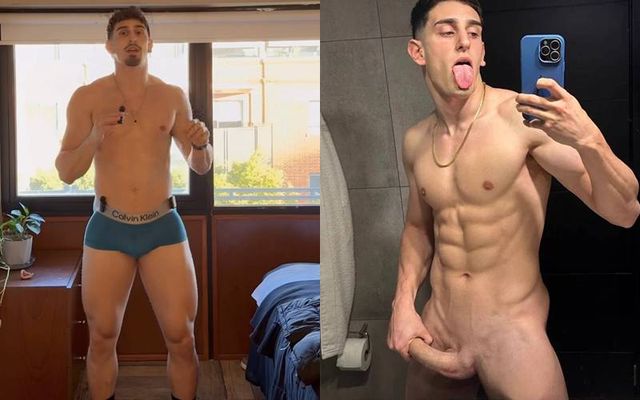 JustTheGays thumbnail for Kitoshelby00 talks to you while he jerks - Jerk Off, Muscle, Shorts, Solo