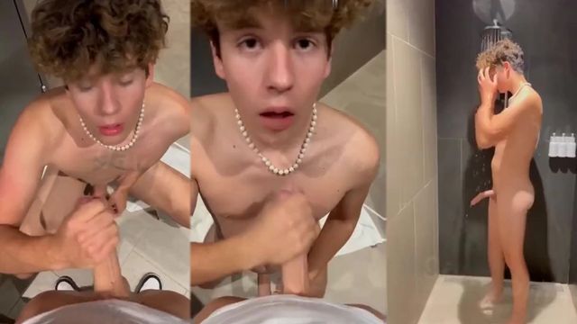 JustTheGays thumbnail for Sven gets blown by Andy in the shower – Svandylove, Andreas Hendrik Bauer - Oral, Shorts, Shower, Young & Twink