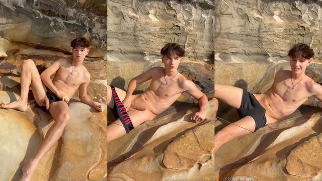 JustTheGays thumbnail for Sven jerks off on the rocks – svandylove - Jerk Off, Shorts, Solo, Young & Twink