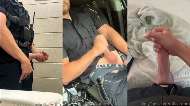 JustTheGays thumbnail for OfficerDom – jerk videos - Compilation, Jerk Off, Muscle