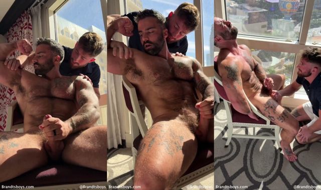 JustTheGays thumbnail for Troy worships Jordan while he jerks off – JordanxBrandt – TroyxBrandt – brandtsboys - Jerk Off, Muscle, Shorts, Worship