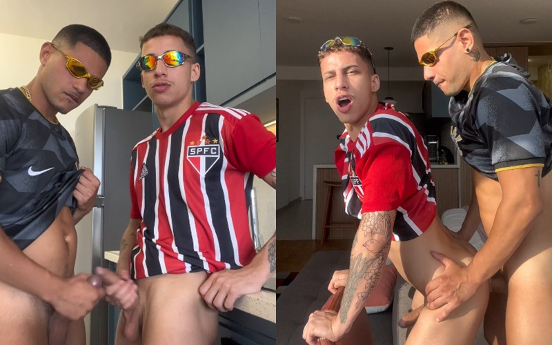 OnlyGays thumbnail for Leonardo Safra – fucking with our football jerseys still on - amateur gay porn from OnlyFans, MyVidster, GayForFans and more! - Anal, Latin