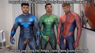OnlyGays thumbnail for FitNarad, Josh Watson and Danny Soar jerk off in costume - amateur gay porn from OnlyFans, MyVidster, GayForFans and more! - 