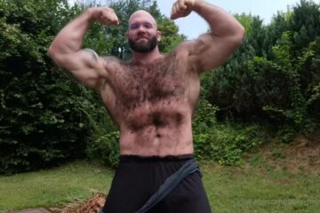 OnlyGays thumbnail for Ripping off my clothes and flexing outside Gerald Gschiel Hairy_Musclebear - amateur gay porn from OnlyFans, MyVidster, GayForFans and more! - 