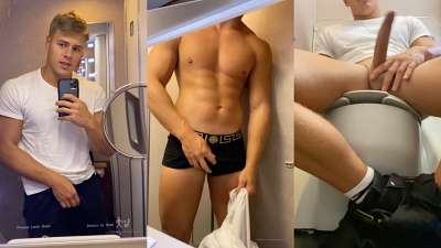 OnlyGays thumbnail for PeachyyBoy jerks off on the toilet - amateur gay porn from OnlyFans, MyVidster, GayForFans and more! - 