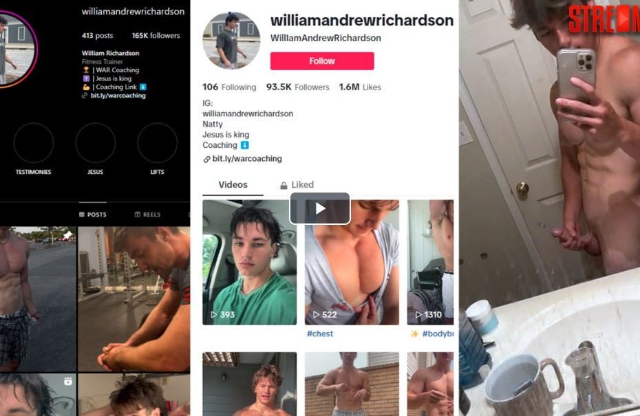 OnlyGays thumbnail for Fitness influencer William Richardson – leaked jerk video - amateur gay porn from OnlyFans, MyVidster, GayForFans and more! - 