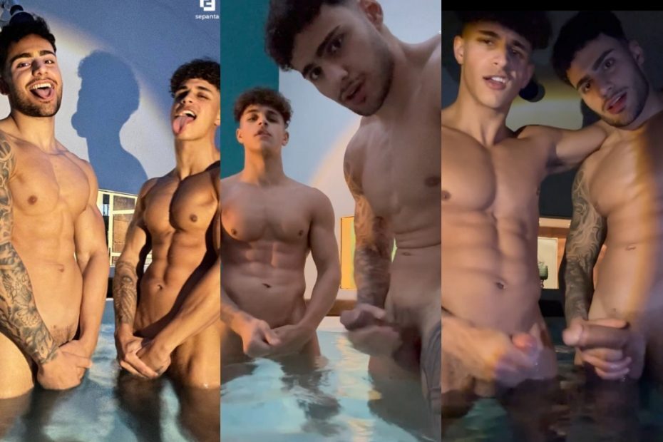 OnlyGays thumbnail for Sepanta and Fitnarad jerk off and cum together in the pool – Sepanta Arya (Hunksep) - amateur gay porn from OnlyFans, MyVidster, GayForFans and more! - 
