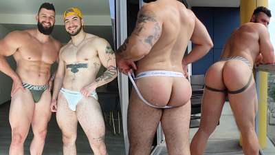 OnlyGays thumbnail for Frankfurdr and Nath Wlyd show off their asses on the balcony - amateur gay porn from OnlyFans, MyVidster, GayForFans and more! - Outdoor