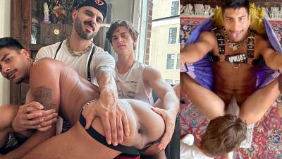 OnlyGays thumbnail for Sir Bub – JFF superstar Apollo Fates came by for some fisting – We played with my suspension rig, Dillon Roman even made an appearance - amateur gay porn from OnlyFans, MyVidster, GayForFans and more! - Fisting