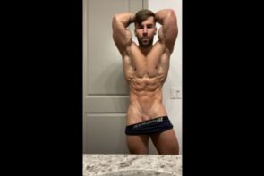 OnlyGays thumbnail for Flexing hard before my shower Jake Burton JakeBurtonOfficial - amateur gay porn from OnlyFans, MyVidster, GayForFans and more! - 