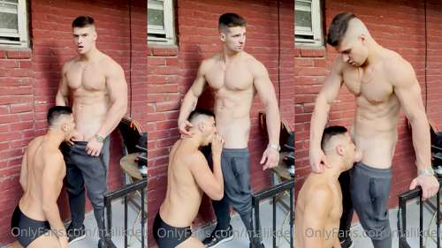 OnlyGays thumbnail for Malik Delgaty – getting blown by Alex Montenegro on the balcony - amateur gay porn from OnlyFans, MyVidster, GayForFans and more! - 