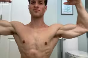 OnlyGays thumbnail for Nick Sandell flexing naked before getting in the shower - amateur gay porn from OnlyFans, MyVidster, GayForFans and more! - 