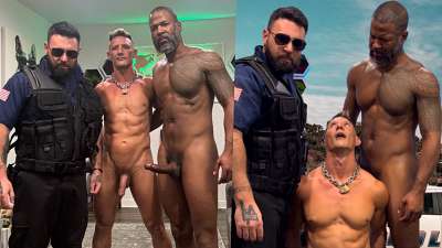 OnlyGays thumbnail for Joe Silver, Jax Thirio and Officer Moose fuck – We Went Streaking And Got Cought - amateur gay porn from OnlyFans, MyVidster, GayForFans and more! - 