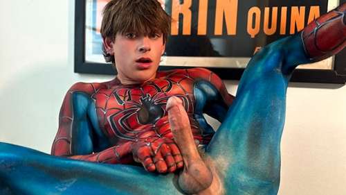 OnlyGays thumbnail for Reno Gold jerks off in a Spiderman costume - amateur gay porn from OnlyFans, MyVidster, GayForFans and more! - Jerk Off, Solo, Young & Twink