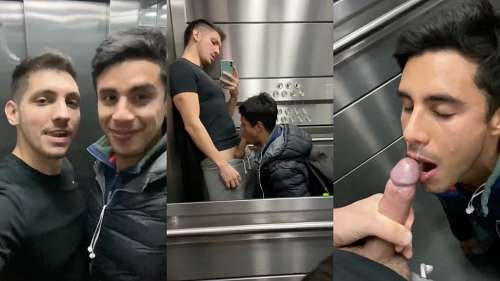 OnlyGays thumbnail for KippNYC and Emilliano Terra – elevator blowjob - amateur gay porn from OnlyFans, MyVidster, GayForFans and more! - Oral